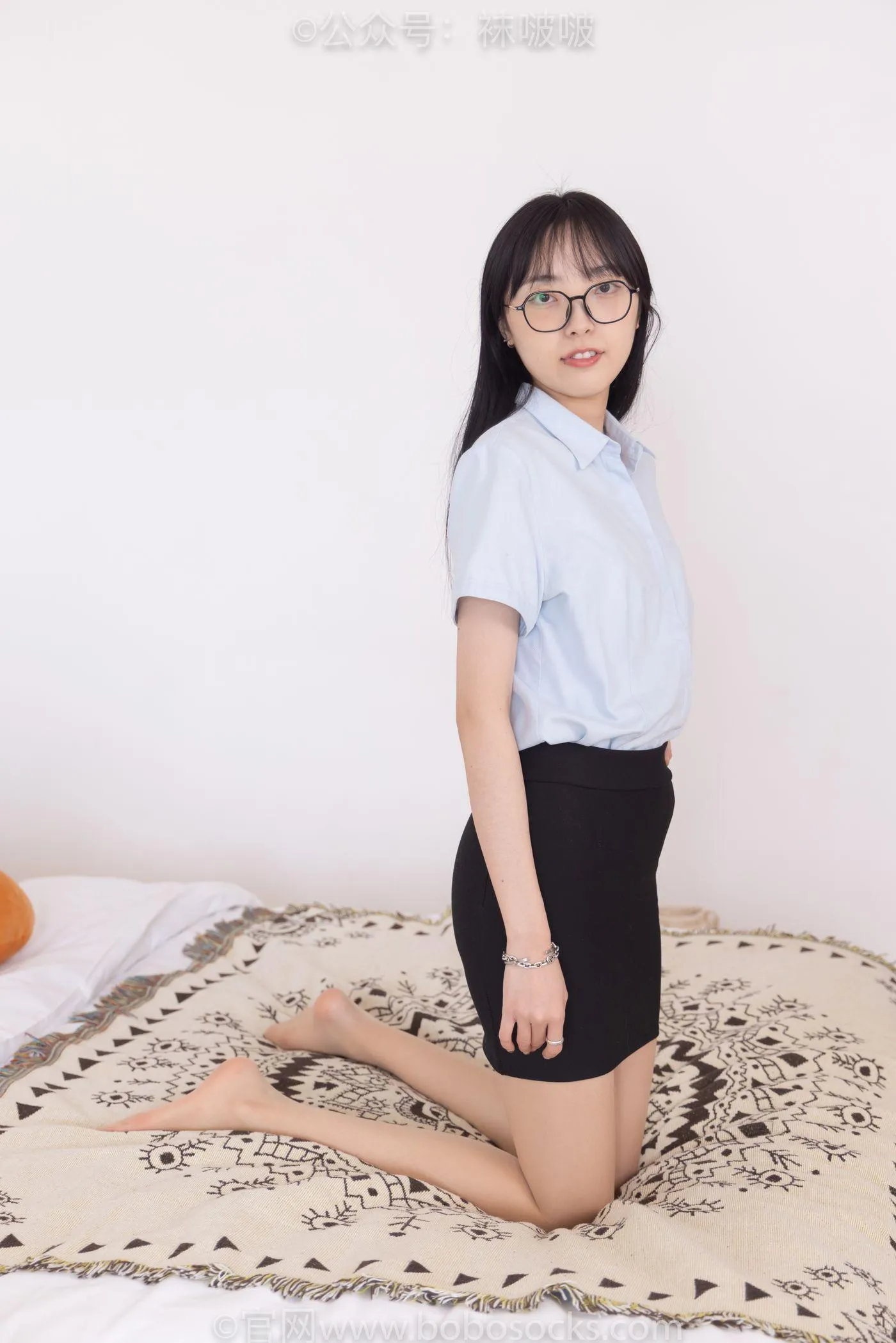 [BoBoSocks袜啵啵]NO.076 稚予-建行制服、平底鞋、肉丝 [134P]插图7
